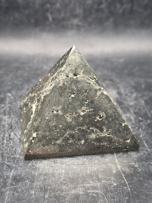Pyrite pyramid! 9 ounces, 1.8 inches tall, 2.2'' wide