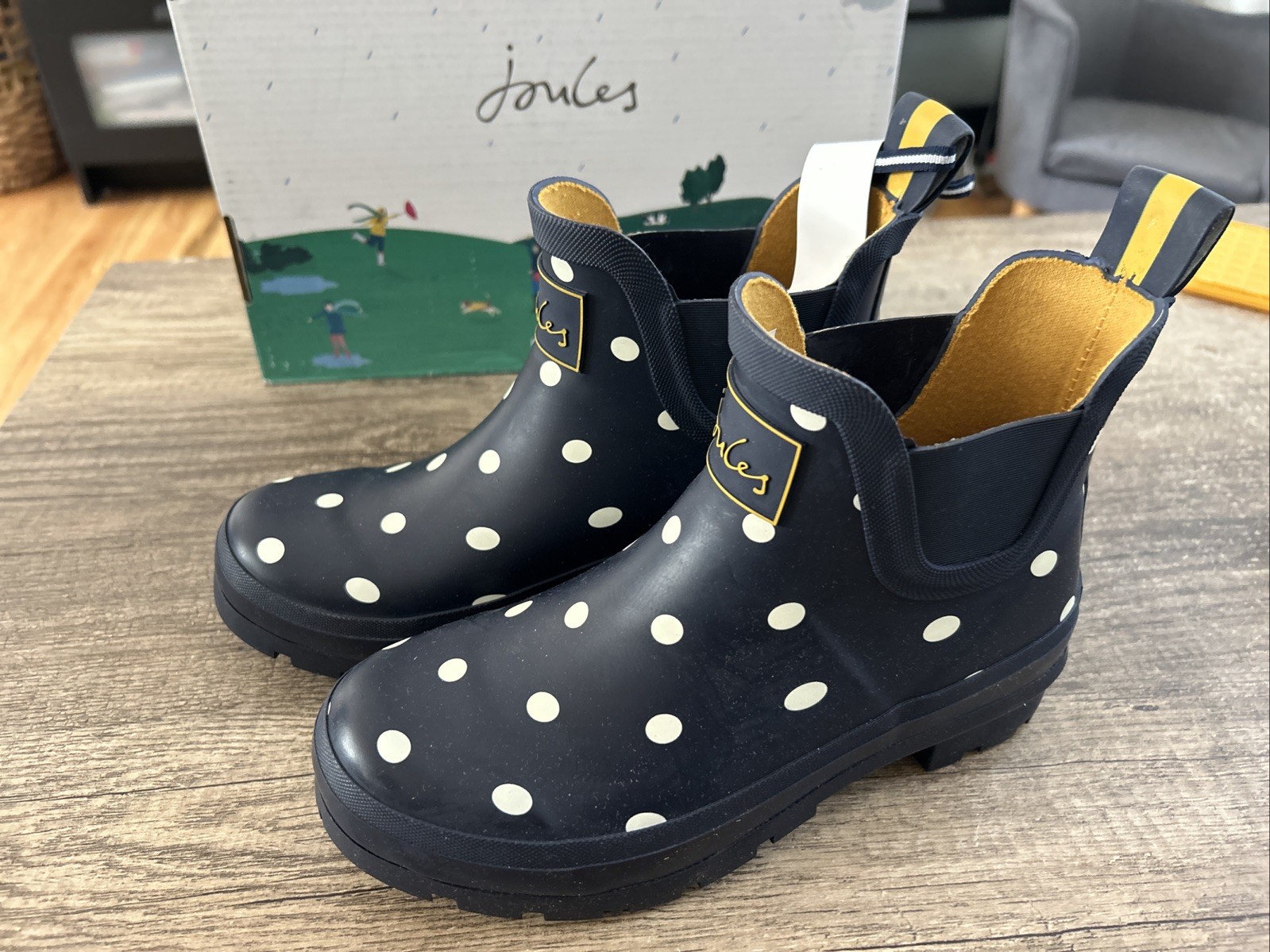 Joules Wellibob Short Rain Gardening Boots Navy Women’s Sz 5 (US) 3 (UK), NIB!! image 3