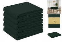 Tischdecke 5 Stk. Rund DunkelgrüN Ø 180 Cm Polyester Uni-Optik
