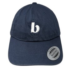 B Logo Slideback Baseball Cap Blue One Size Adjustable The Classics Yupoong