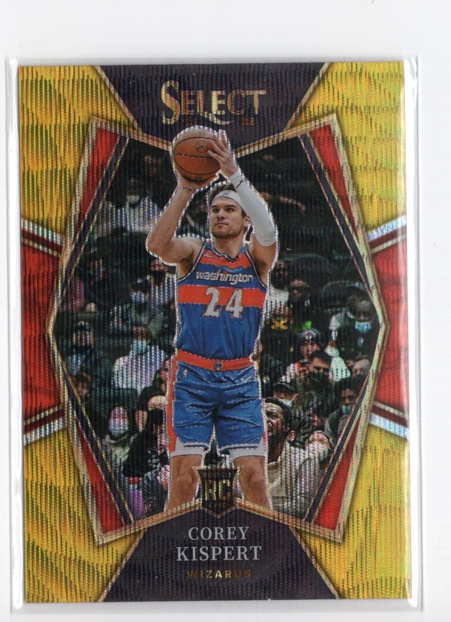 2021-22 Panini Select Premier Level Corey Kispert #176 Gold Wave Prizm Rookie