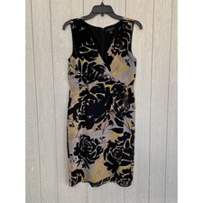 Banana Republic V-Neck Multicolor Sleeveless Dress Size 6