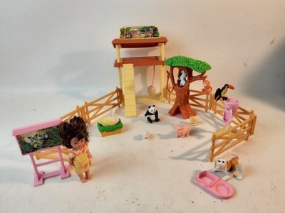Barbie Kelly Petting Zoo Playset Animals Mattel 1999 Incomplete 