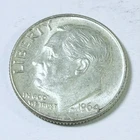 1964 D Roosevelt Dime 90% Silver 10C Circulated Coin #6034