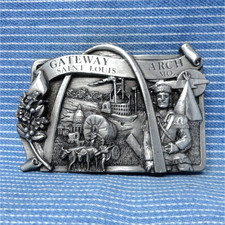 Gateway Arch Belt Buckle Saint Louis Missouri Vtg Midwestern Specialties .GTA928