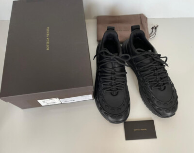 Bottega Veneta Mens Leather Black Sneakers 12.5 US (45.5  display picture 3