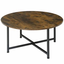 Stable X-shaped Round Coffee Table Dining Table Leisure Tea Table Room Decor