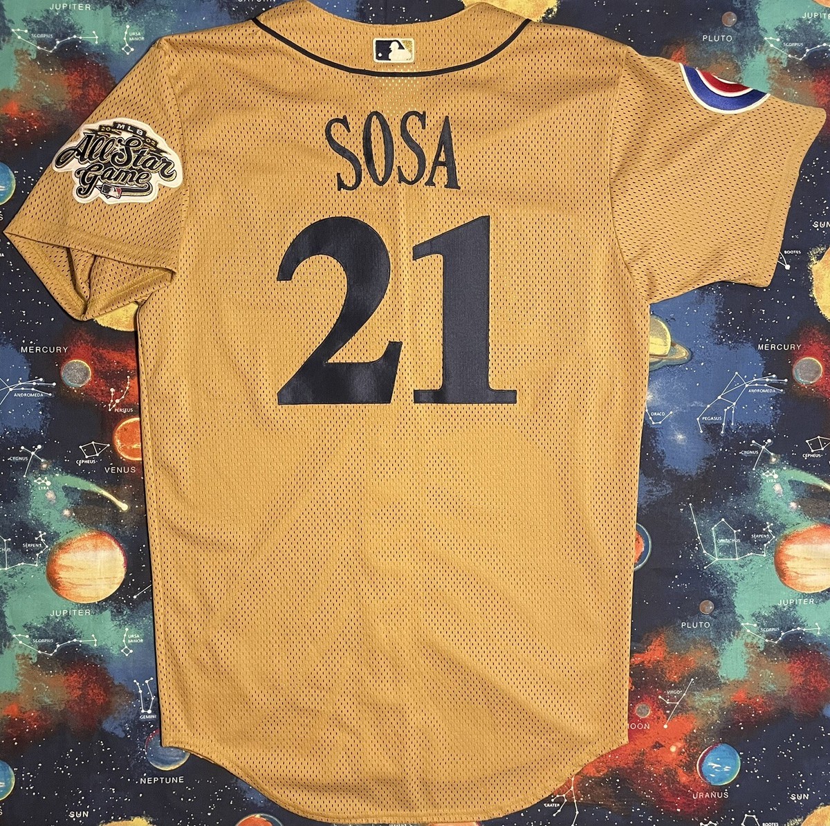 Majestic Shirts | Rare Vintage Majestic 2002 MLB All Star Game Chicago Cubs Sammy Sosa Jersey. | Color: Gold | Size: M | Threadpulls's Closet