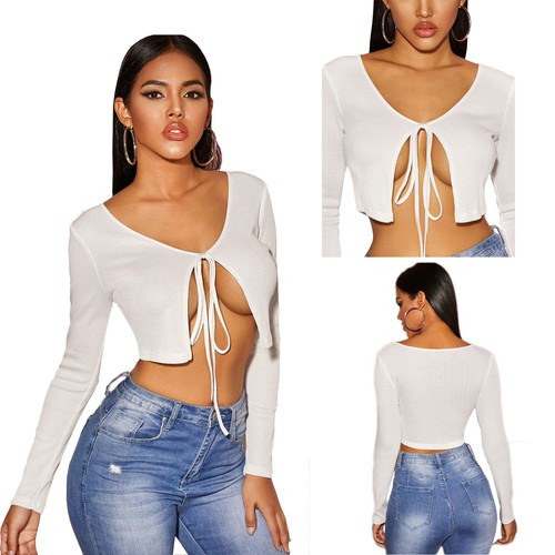 LADIES TIE UP CROP SHRUG WOMENS WRAP 