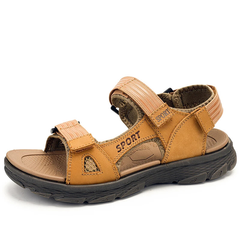 PANTOFOLA D’ORO Sandali da uomo leggeri in pelle comodi ciabatte da spiaggia sneakers morbide casual