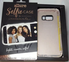 Case-Mate Allure Selfie Cell Phone Case NEW Samsung Galaxy S8 w/ Rose Gold Light