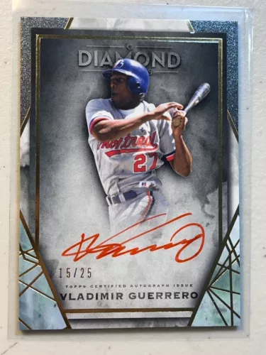 Vladimir Guerrero 2022 Topps Diamond Icons /25 Red Ink Auto Autograph RI-VG