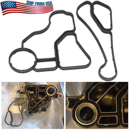 OE NEW FOR-BMW Oil Filter Housing Gasket Cooler Seal Set 11428637820 11428637821