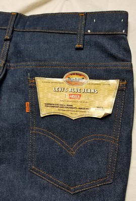 Levi's Big Bell Vintage - Jean Bleu Taille 36 USA - Étiquette Orange - Stockage Depuis 1981 - Ourlet Modifié
