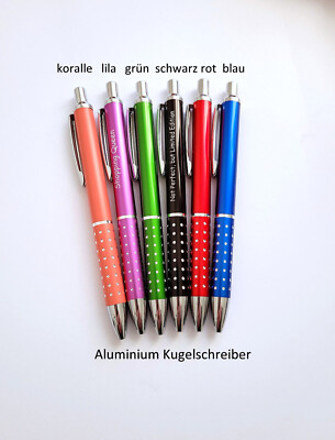 2 Stück!! Kugelschreiber mit Gravur, Aluminium, Metall, Lasergravur,  Kuli