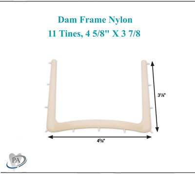 Dental Dam Frame Nylon, Radiopaque, Rubber Dam Frame, 11 Tines, 4 5/8'' X 3 7/8