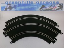 Greenhills Scalextric Start 90 Degree Curve Pair Black - Used - MT369