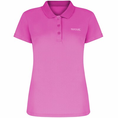 Regatta Maverik III SS Damen Poloshirt Vivid Viola UK 10L LN023 JJ 13