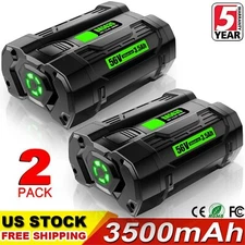 2x 3.5AH Lithium-ion Battery For EGO 56V Power+ BA4200 BA2800T BA1400T 56V Tools