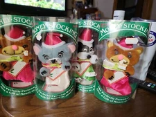 Vintage Sun Hill Felt set of 4 Christmas Money Stockings 
