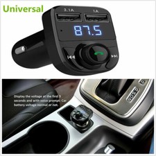 12-24VDual USB Port Handsfree Car Charger Bluetooth FM Transmitter Music Adapter