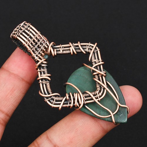 Choose Your Gemstone Copper Wire Wrapped Handmade Pendant Copper Jewelry - Picture 28 of 41