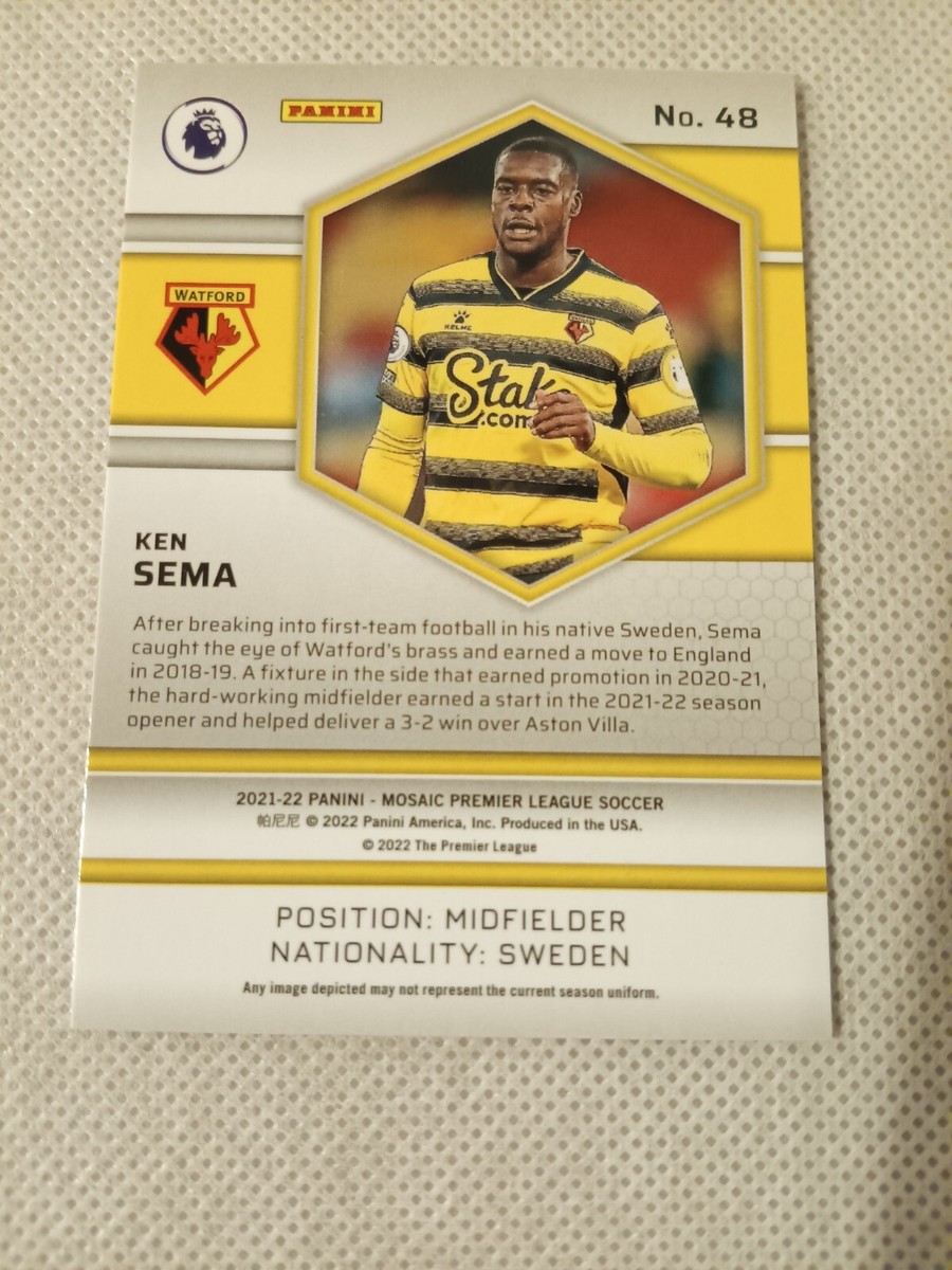 2021 KEN SEMA PANINI MOSAIC SOCCER ROOKIE CARD RC #48 WATFORD