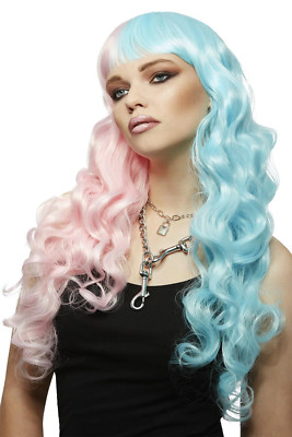Manic Panic Cotton Candy Angel Siren Wig Curly Heat Styleable Pastel Fancy Dress