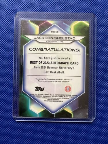 2023-24 BOWMAN UNIVERSITY BEST JACKSON SHELSTAD AUTO-REFRACTOR 121/125 OREGON - Picture 2 of 2