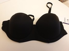 NEU BARBARA Gr.75A gefütterter Bügel BH SCHWARZ