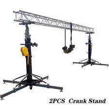 Two Heavy Duty 19FT Lighting Crank Stands Lighting Crank Stands w/Outrigger550LB