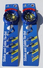 2 Lot of Dog Stake Cable Tie Out 30 FT Tether System for Dogs -Fast Shipping