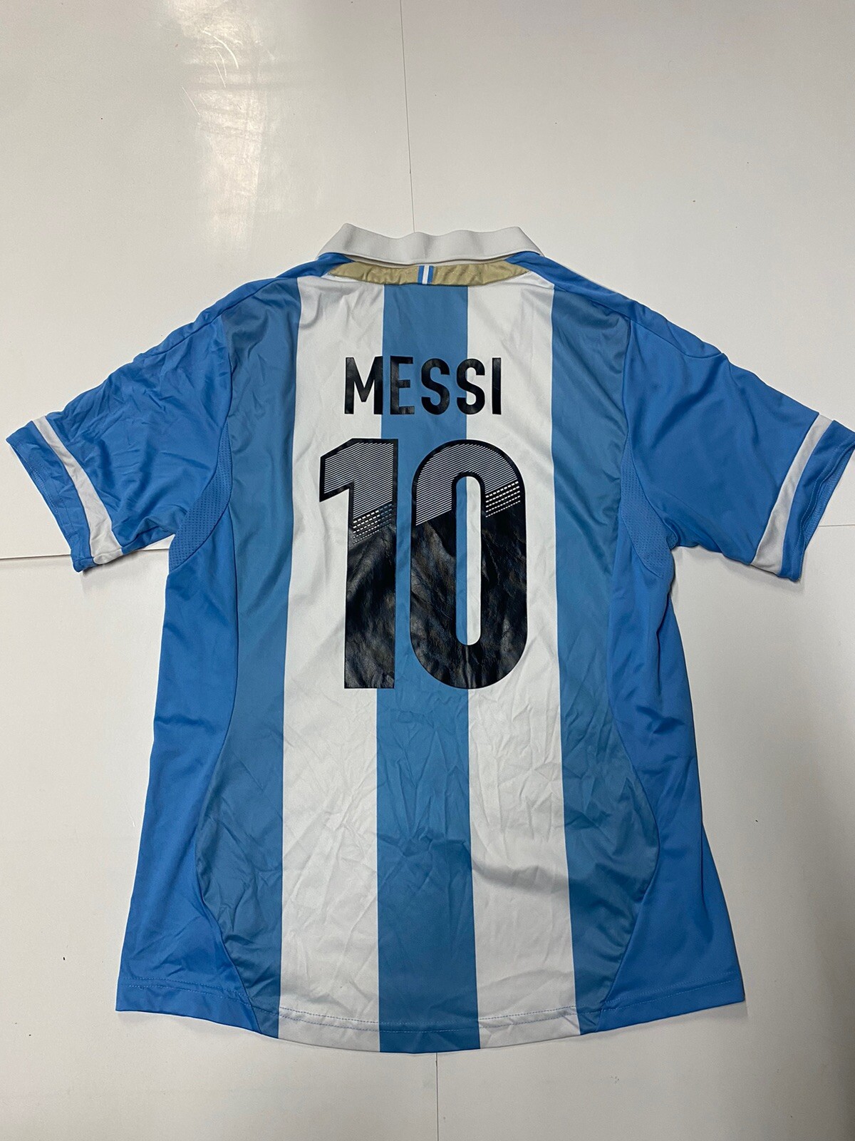 Adidas Lionel Messi #10 Soccer Jersey Mens Medium Climalite Argentina ...