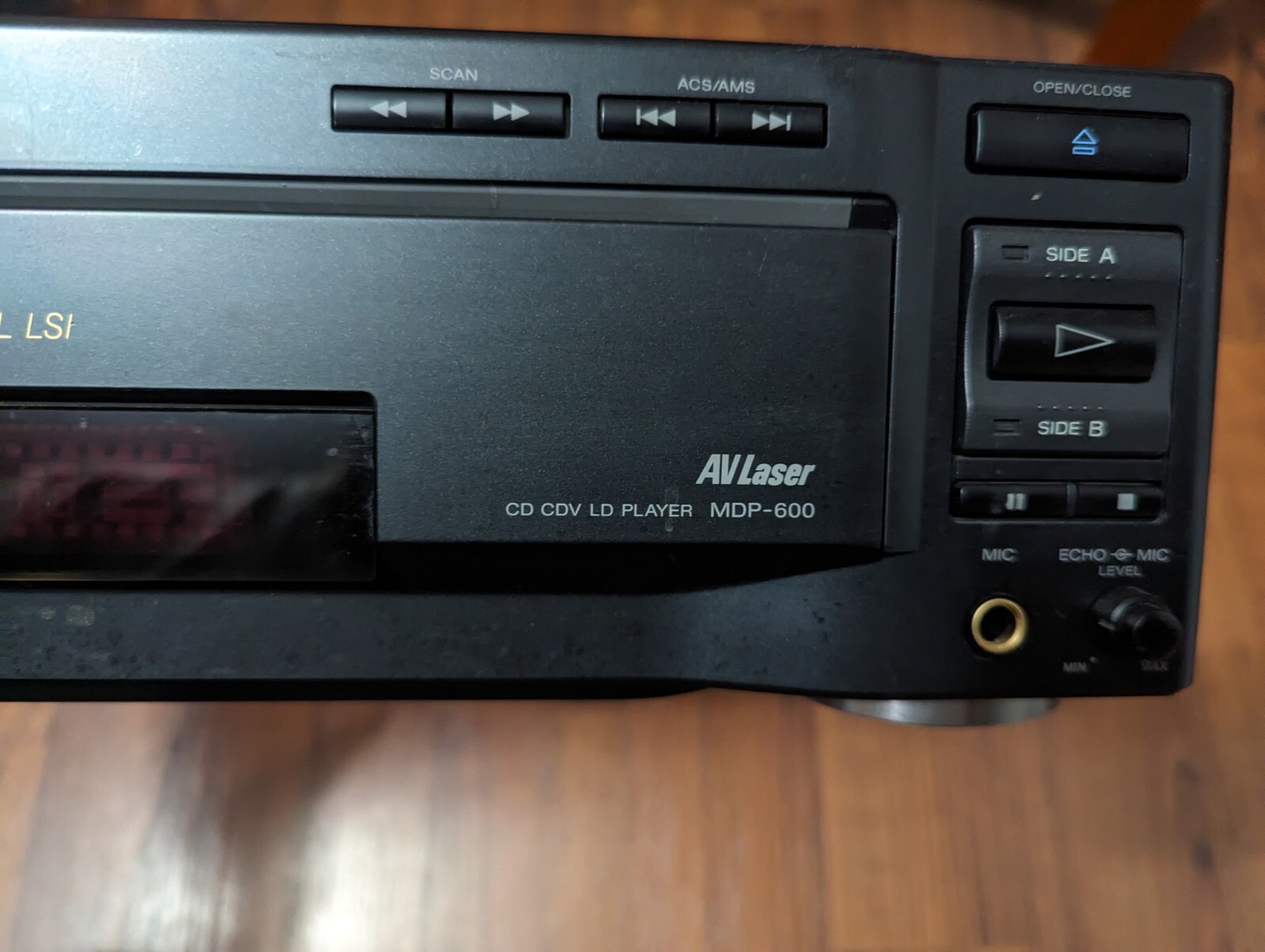 Sony MDP600 Laserdisc System CD CDV LD Player AV Laser for Parts or