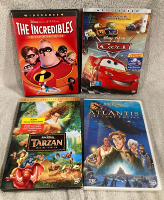LOT 4 DVD Disney Films; The Incredibles (Collectors), Tarzan