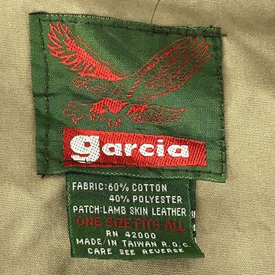 Gilet De Pêche Vintage Garcia OSFA - Kaki, Multi-poches, Patch à Mouches Beige - Taille Unique