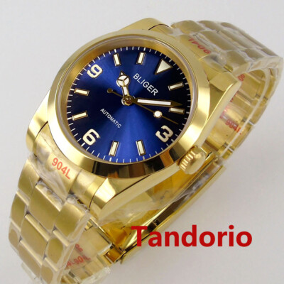 BLIGER Polished Case 36mm/39mm Sapphire Glass  Automatic PT5000 NH35A Mens Watch
