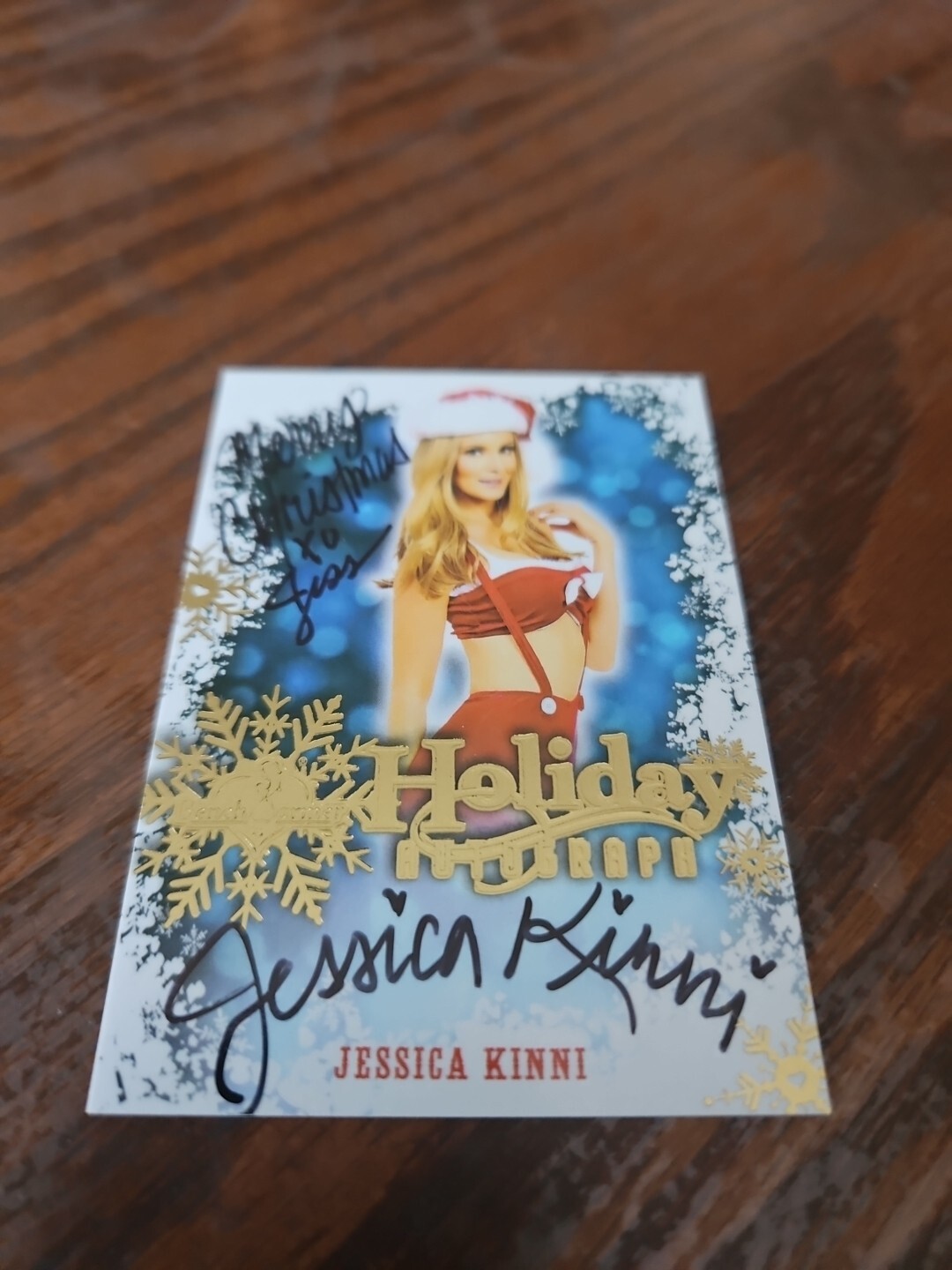 2014 Benchwarmer Holiday Autograph Gold Foil Jessica Kinni Double Auto Playboy