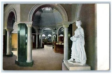 Pomona California Postcard Interior Library Interior View c1910 Vintage Antique