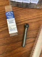 1x NEW GROBET Tungsten Carbide Rotary File Bur Ball Shape SD4 Double Cut 7/16"