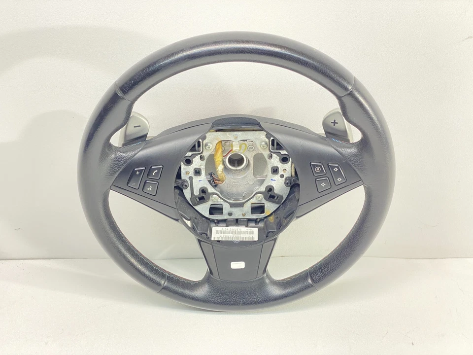 06-10 BMW E60 E63 E64 M5 M6 SMG M Leather Steering Wheel w/ Paddle Shifters OEM✅ - Изображение 3 из 4