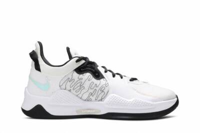 シューズ(男性用) NIKE PG5 Nike PG 5 White/Multi-Color-Glacier Blue Black PG5 (CW3143