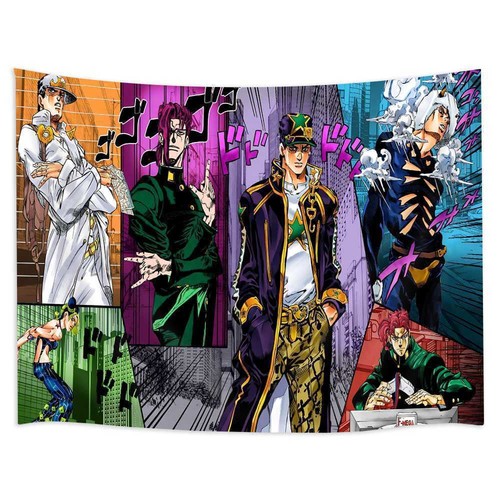 JoJo's Bizarre Adventure Wall Art Poster Anime Tapestry Wall Hanging Background - Picture 3 of 7