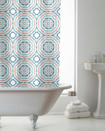 MODERN PRINTED DESIGN PEVA SHOWER BATHROOM CURTAIN WITH RING HOOKS 180 X 180CM - 第 32/46 張圖片