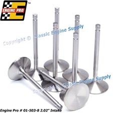Engine Pro Sb Chevy Stainless Steel Intake Valve Set 2.02 X 4.910