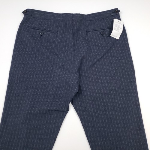 Traje Reiss 36 46 = Pequeño Calce Ajustado 2 Piezas Azul Índigo Rayas W32 L32 Nuevo con Etiquetas - Imagen 22 de 24