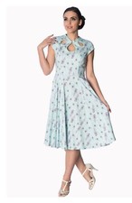 Pfauenfeder 50's Kleid