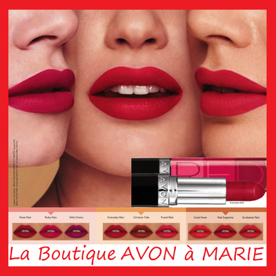 Red Matte Rouge à Levres Perfectly Mat Lipstick Avon True 9