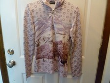 Golfino womans 4 performance golf 1/4 zip pull over long sleeve white/violet