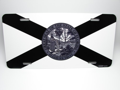 FLORIDA STATE TACTICAL FLAG Metal Novelty Car License Plate Auto Tag - Picture 12 of 15